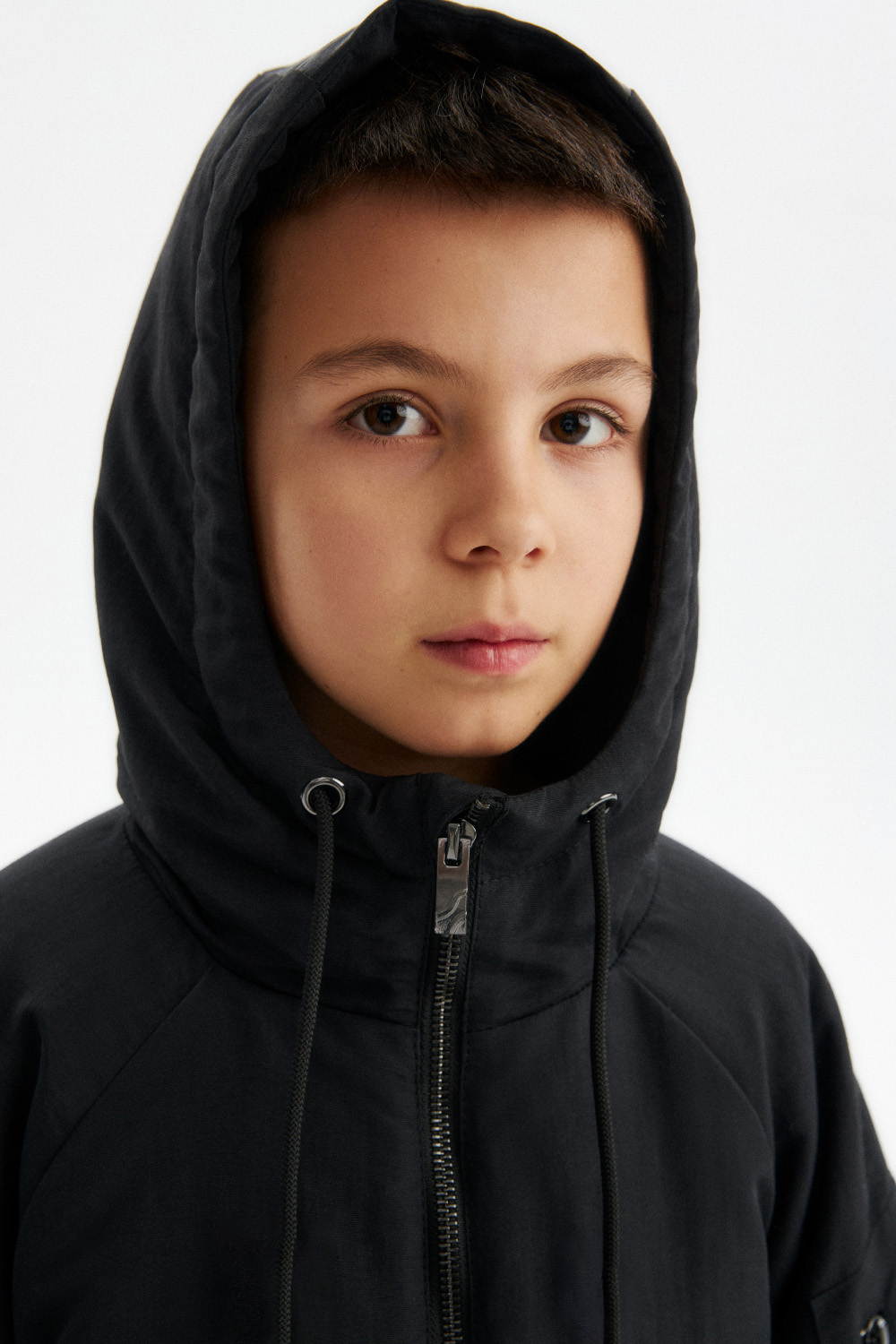 Пальто демисезонное с капюшоном (SULWU-546-31602-100) Silver spoon