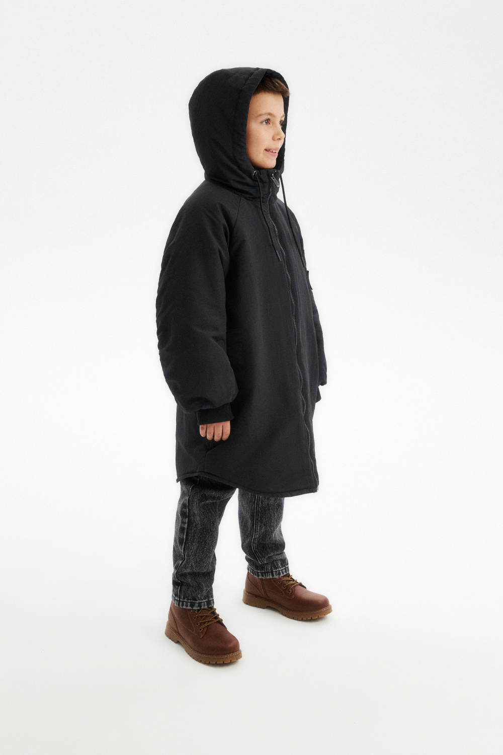 Пальто демисезонное с капюшоном (SULWU-546-31602-100) Silver spoon