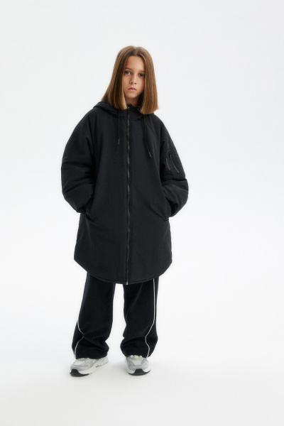 Пальто демисезонное с капюшоном (SULWU-546-31602-100) Silver spoon