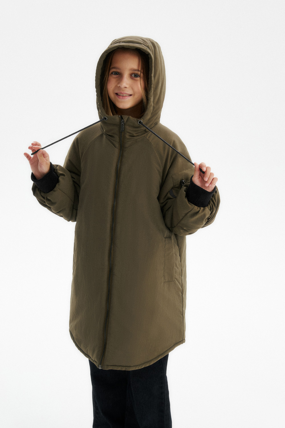 Пальто демисезонное с капюшоном (SULWU-546-31602-603) Silver spoon