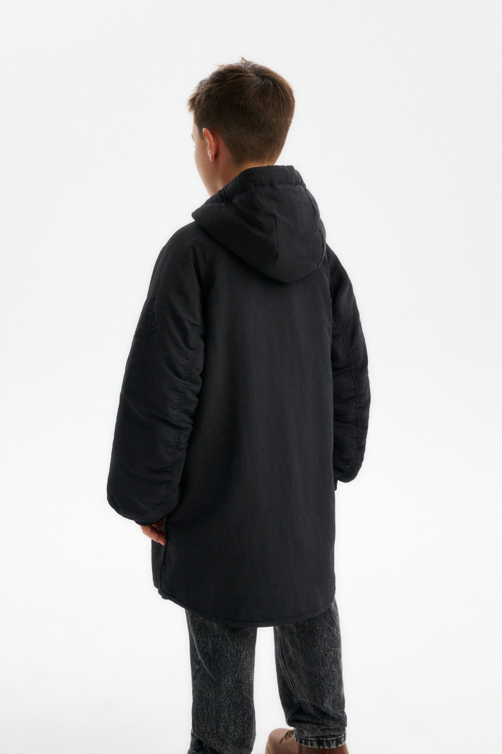 Пальто демисезонное с капюшоном (SULWU-546-31602-100) Silver spoon