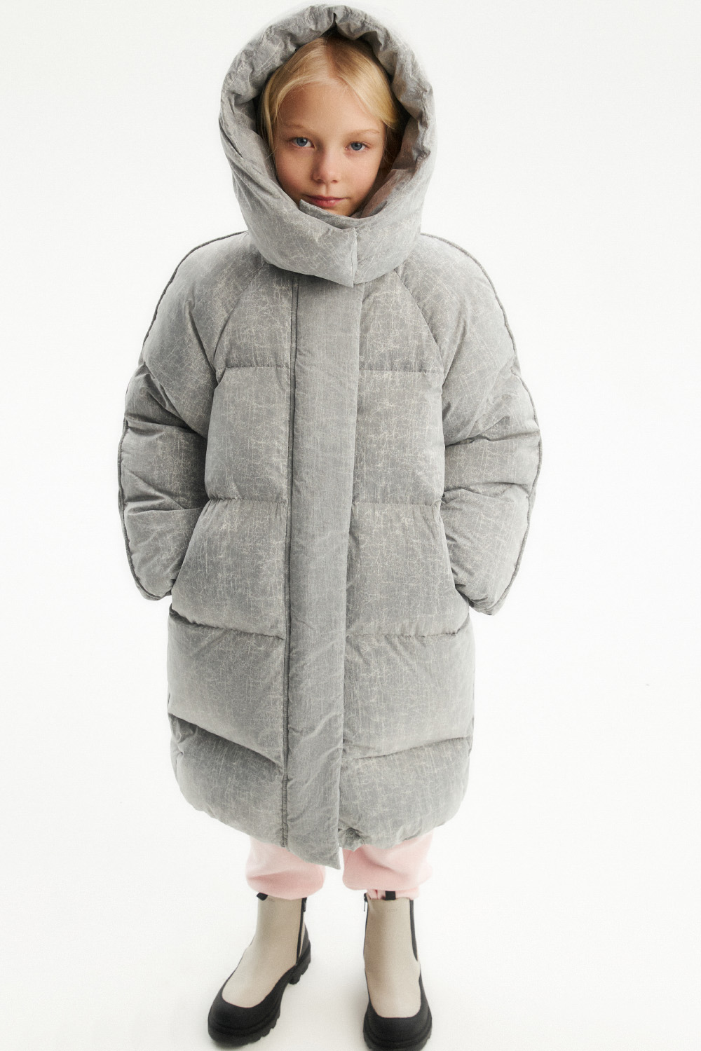 Пальто пуховое с капюшоном (SUOWG-426-20306-801) Silver spoon