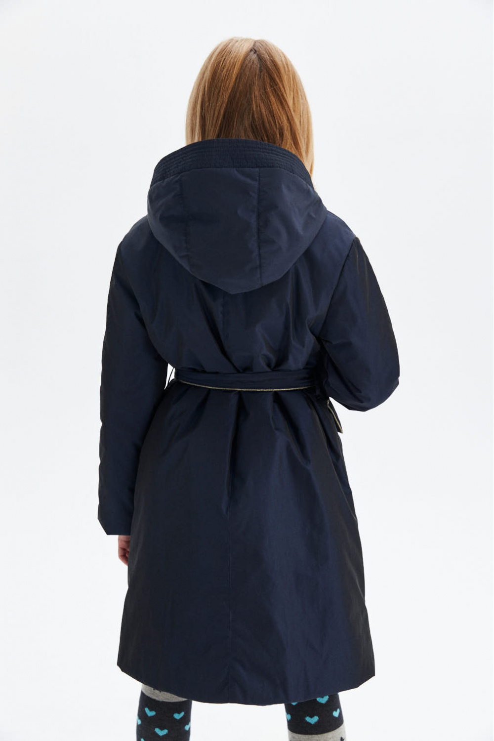 Пальто с утеплителем, из ткани с переливом и блестящим кантом (SSFSG-026-20306-320) Silver spoon