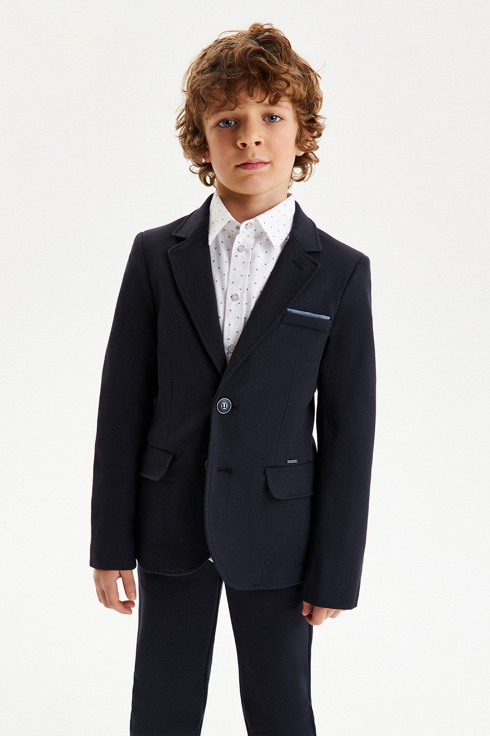 Пиджак slim из трикотажа Milano jersey (SSFSB-548-13533-323) Silver spoon