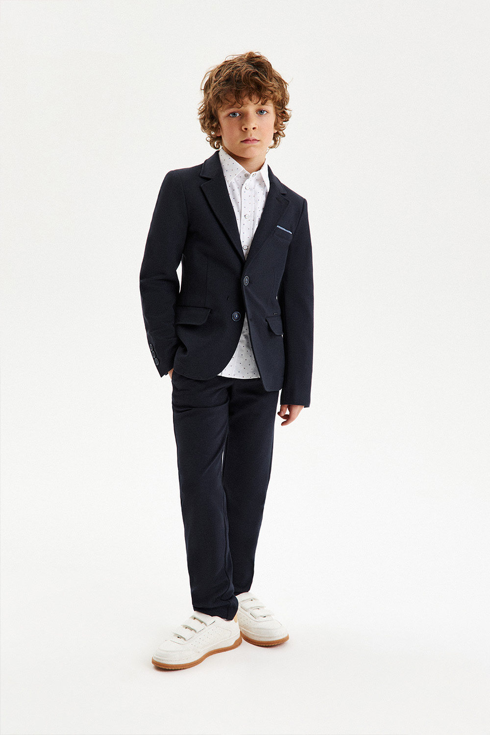 Пиджак slim из трикотажа Milano jersey (SSFSB-548-13533-323) Silver spoon