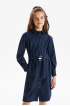 Платье-рубашка в синюю клетку с поясом (SSFSG-329-23932-378) Silver Spoon