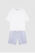 Полосатая хлопковая пижама унисекс (SRBSU-329-32703-364) Silver spoon