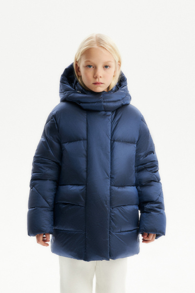 Пуховик с капюшоном и объемными карманами (PUFWG-326-20122-317) Silver spoon