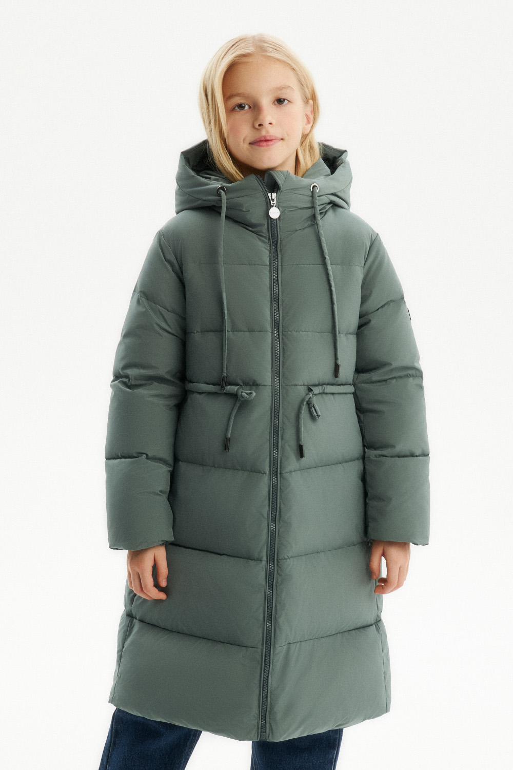 Пуховое пальто с капюшоном (PUFWG-326-20314-626) Silver spoon