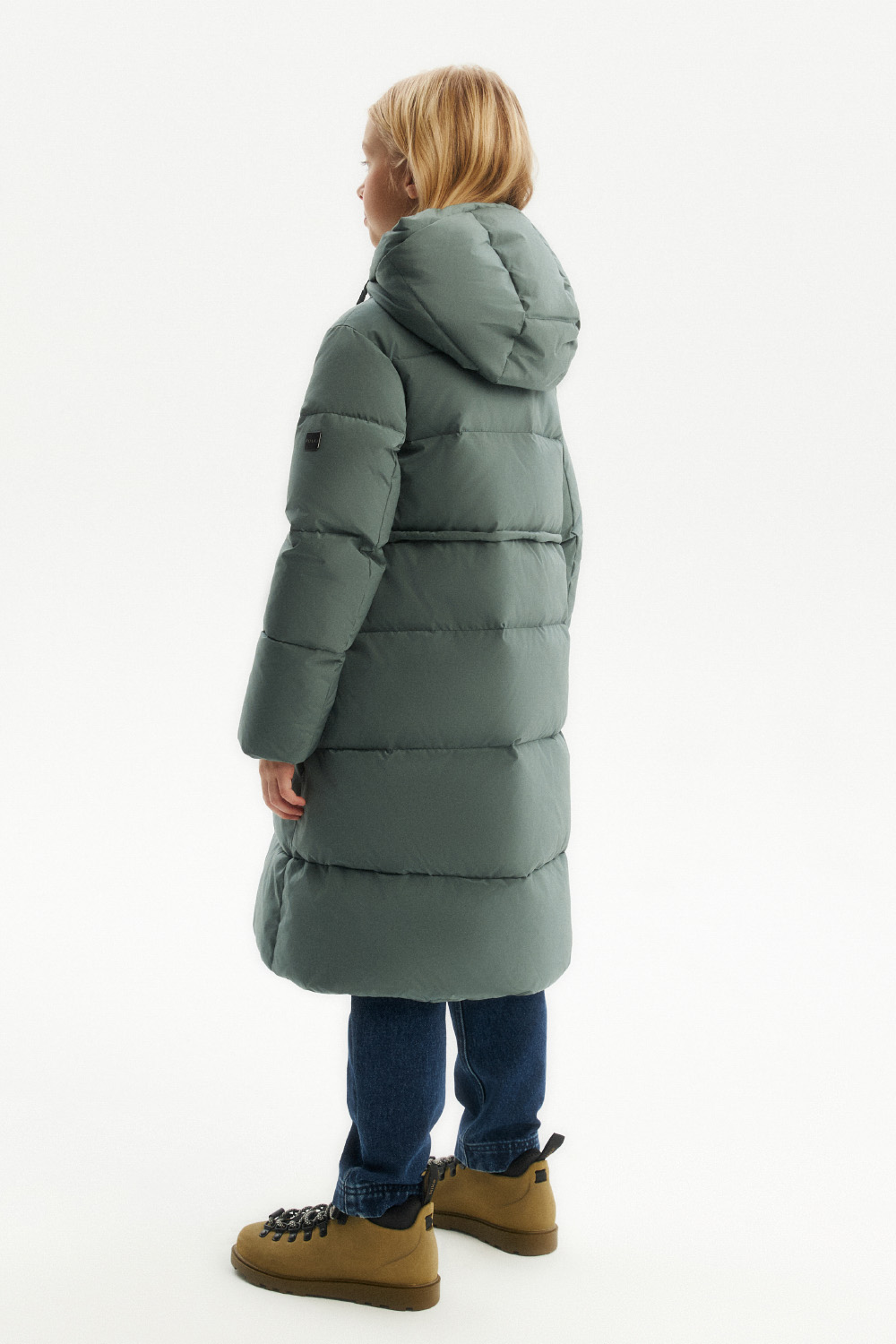 Пуховое пальто с капюшоном (PUFWG-326-20314-626) Silver spoon