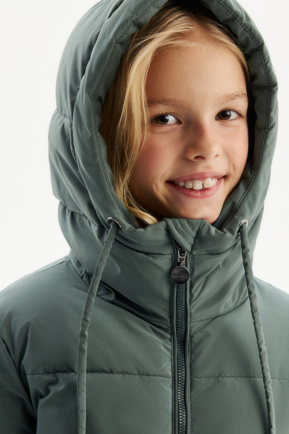 Пуховое пальто с капюшоном (PUFWG-326-20314-626) Silver spoon