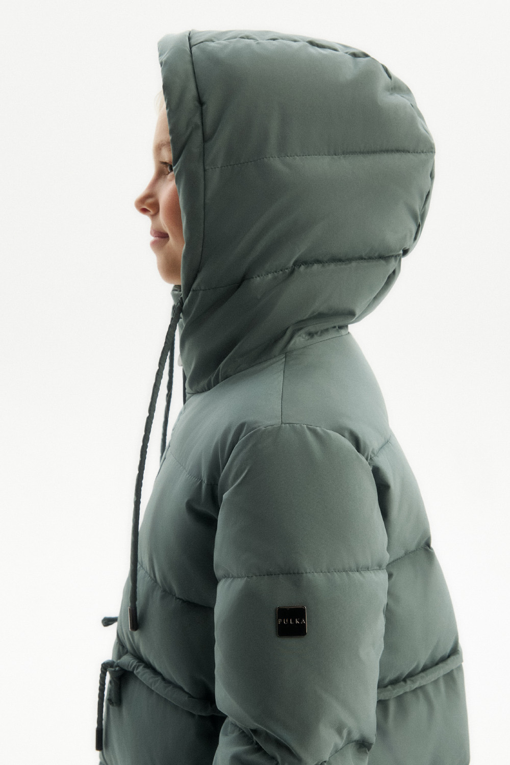 Пуховое пальто с капюшоном (PUFWG-326-20314-626) Silver spoon