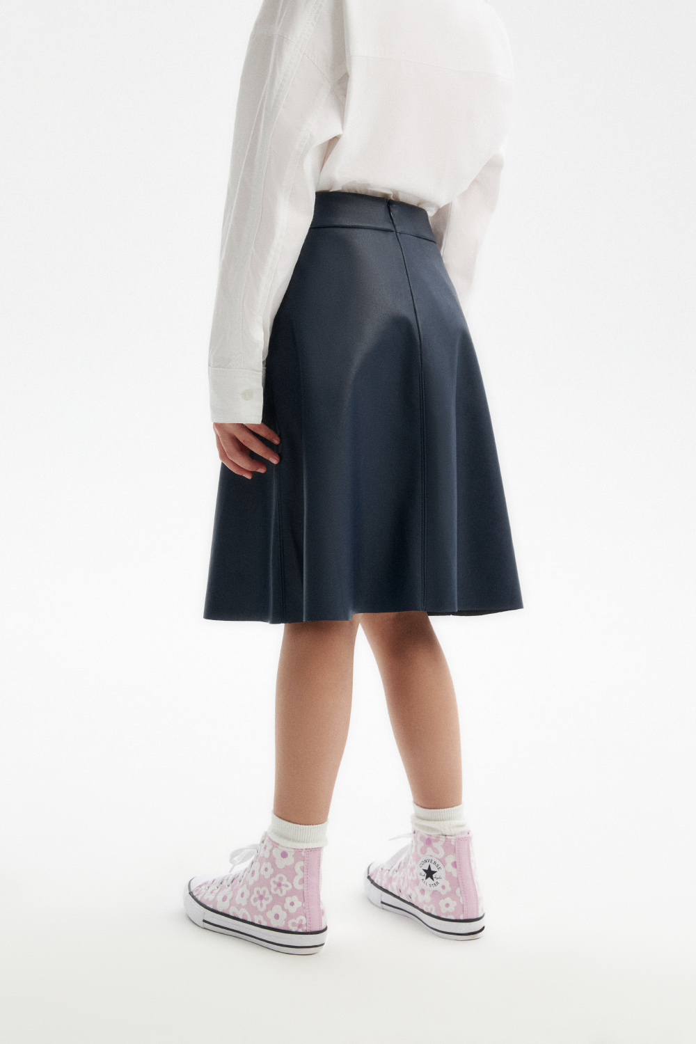 Расклешенная юбка из экокожи (SSLWG-329-26842-310) Silver spoon