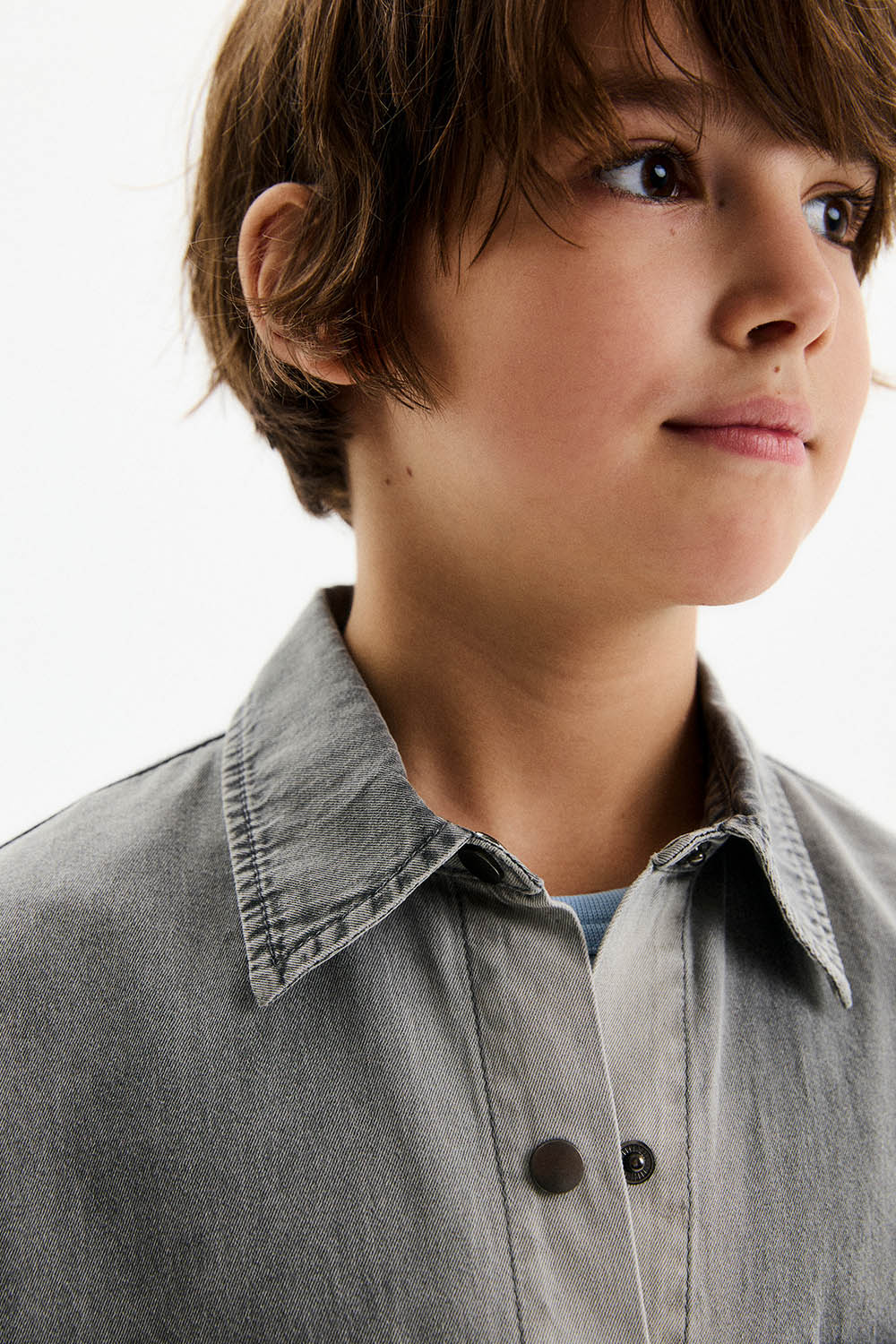 Рубашка джинсовая с эффектом выстиранности (SSLSU-544-34701N-003) Silver spoon