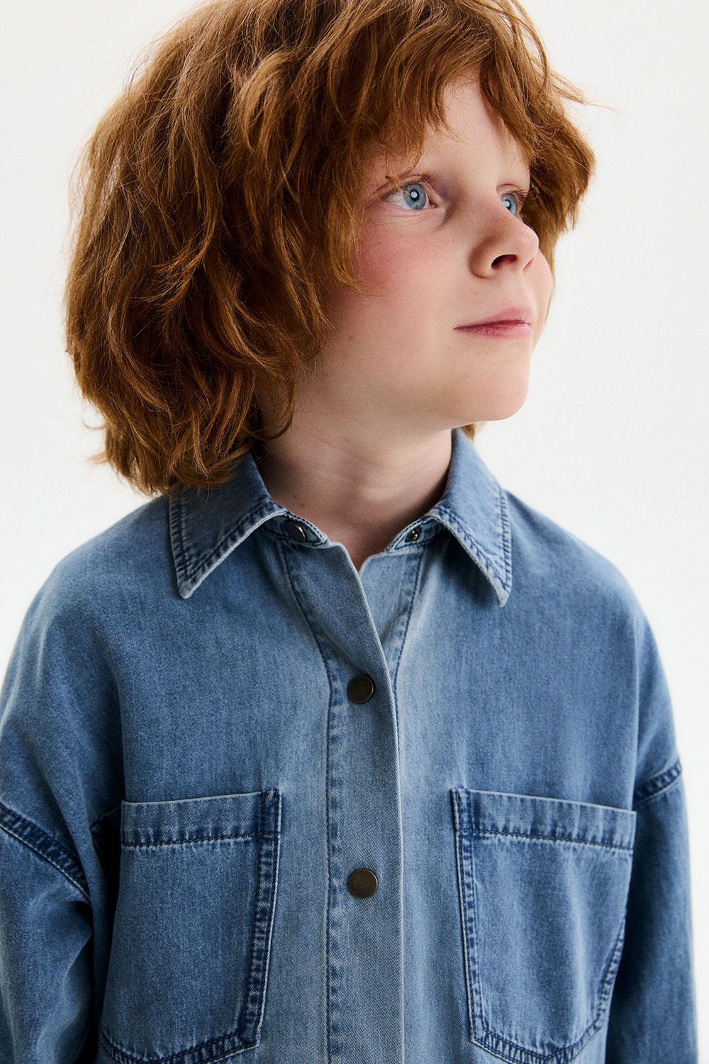 Рубашка джинсовая с эффектом выстиранности (SSLSU-544-34701N-002) Silver spoon