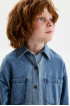 Рубашка джинсовая с эффектом выстиранности (SSLSU-544-34701N-002) Silver spoon