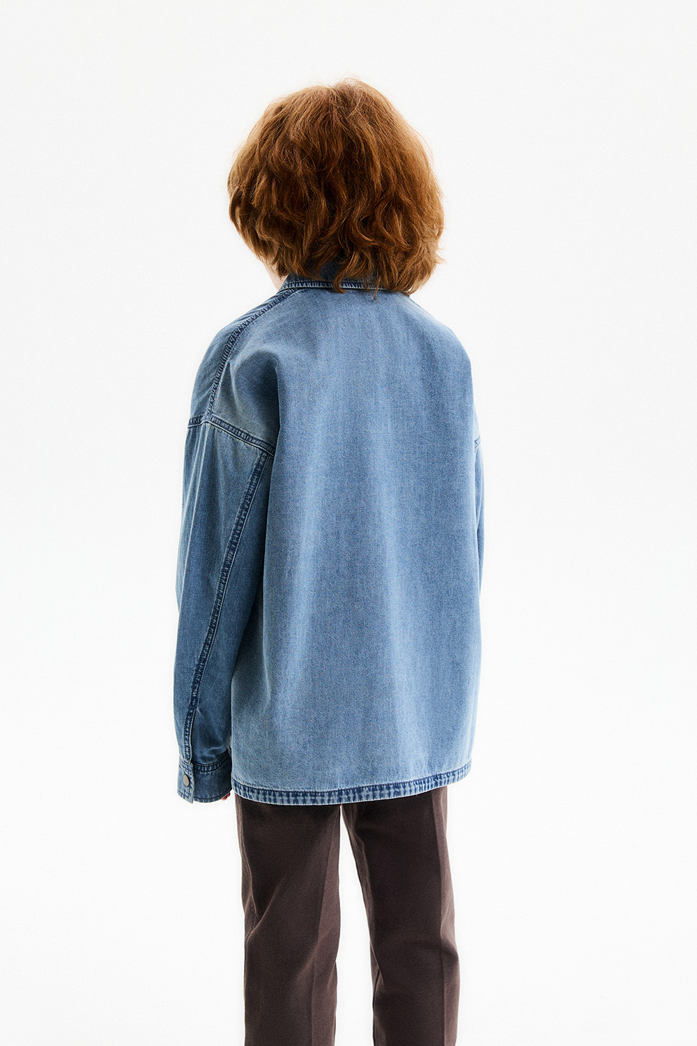 Рубашка джинсовая с эффектом выстиранности (SSLSU-544-34701N-002) Silver spoon