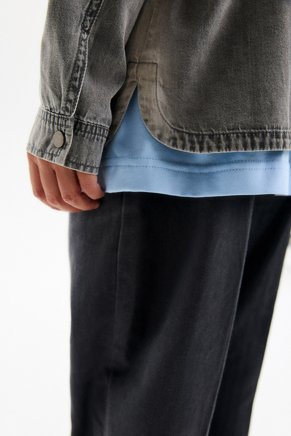 Рубашка джинсовая с эффектом выстиранности (SSLSU-544-34701N-003) Silver spoon