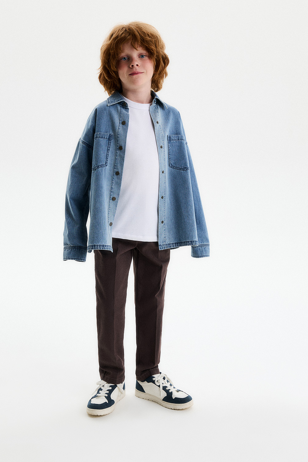 Рубашка джинсовая с эффектом выстиранности (SSLSU-544-34701N-002) Silver spoon