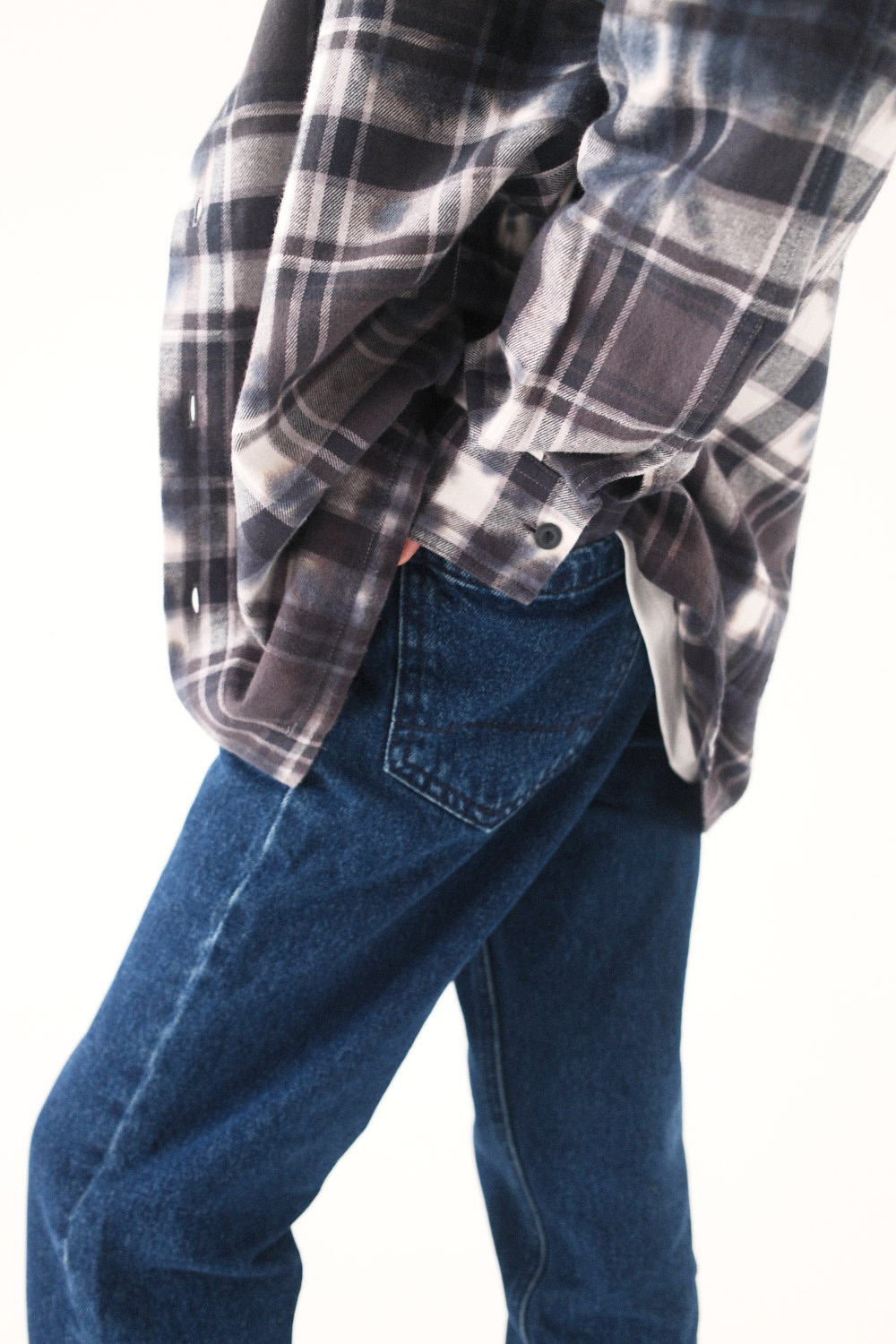 Рубашка в клетку с эффектом выстиранности (SSLSU-549-34702-130) Silver spoon