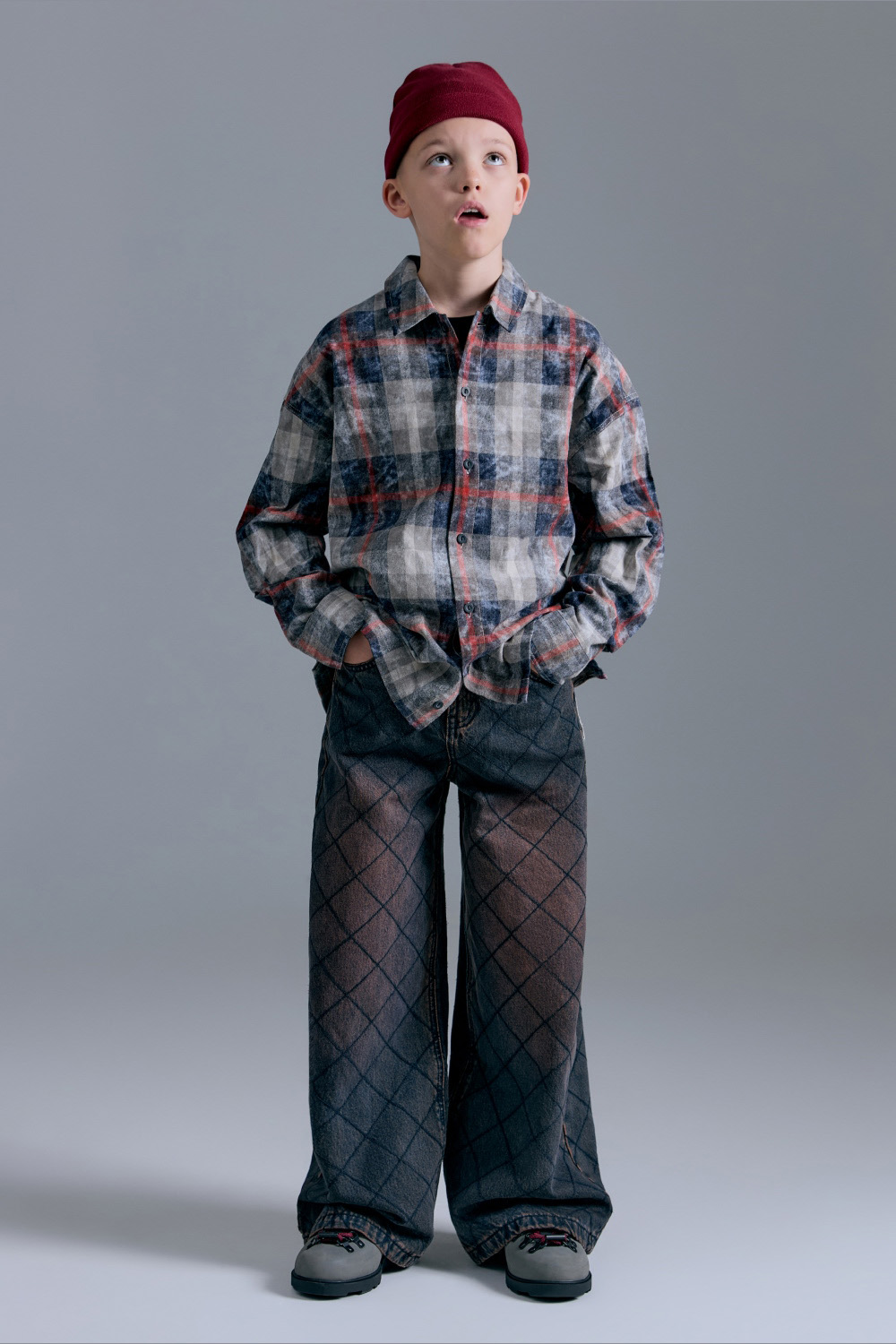 Рубашка в клетку (SSLWU-549-34102-116) Silver spoon