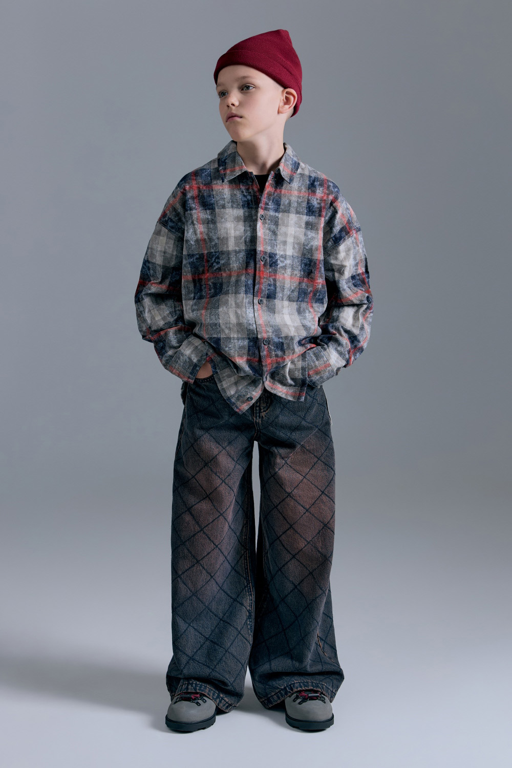 Рубашка в клетку (SSLWU-549-34102-116) Silver spoon