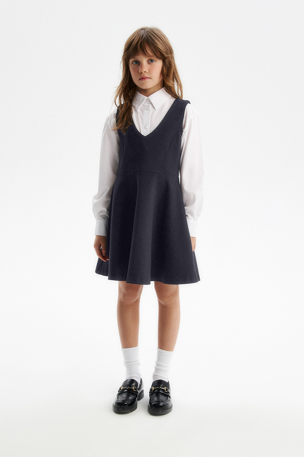 Сарафан из Milano jersey приталенный (SSFSG-528-23722-821) Silver spoon