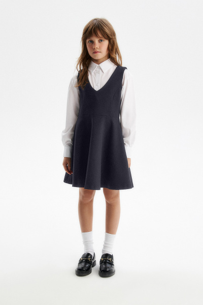 Сарафан из Milano jersey приталенный (SSFSG-528-23722-821) Silver spoon