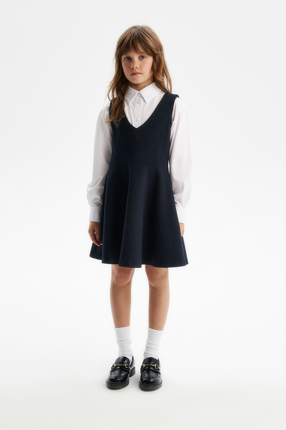 Сарафан из Milano jersey приталенный (SSFSG-528-23722-309) Silver spoon