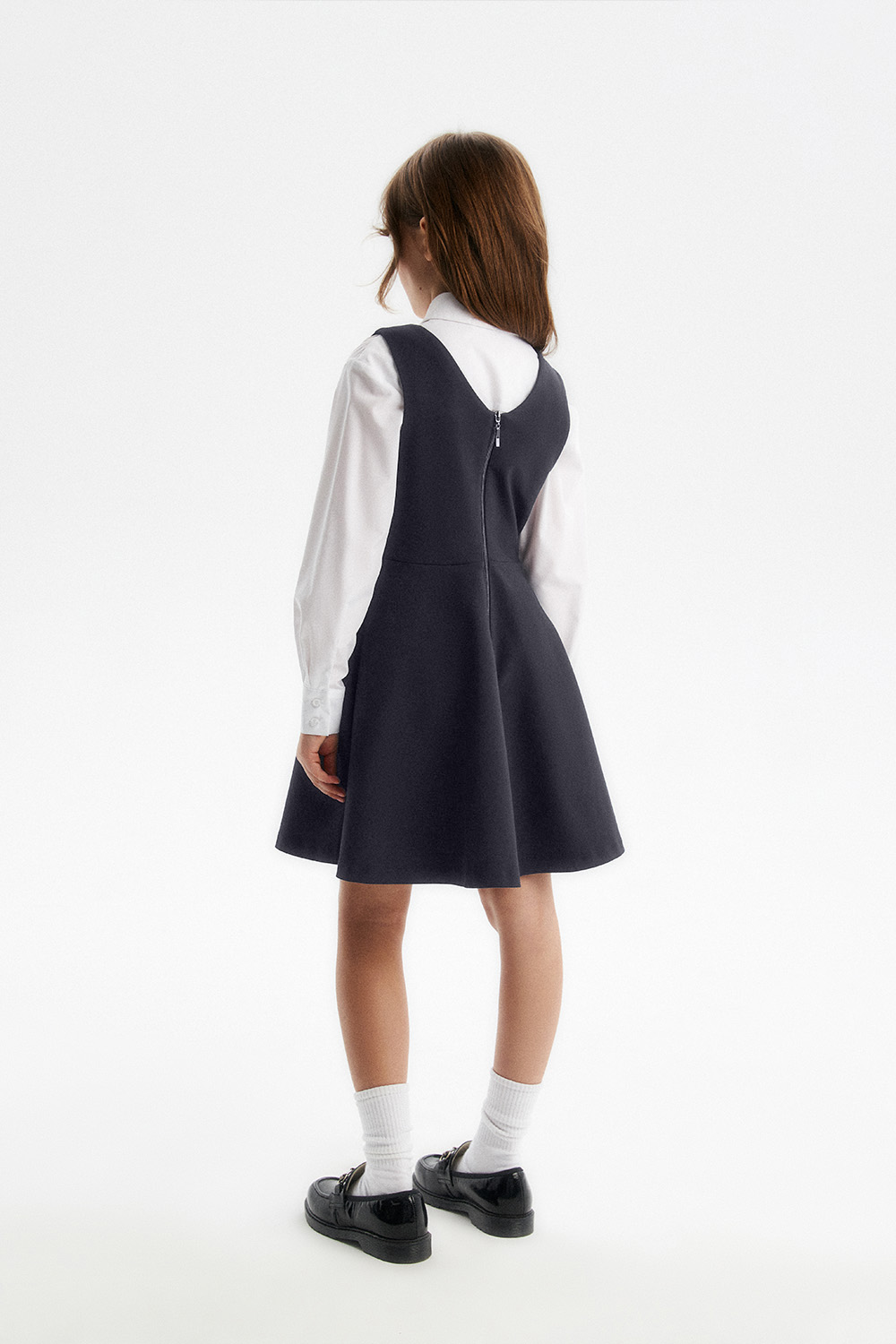 Сарафан из Milano jersey приталенный (SSFSG-528-23722-821) Silver spoon