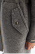 Шерстяное пальто с серебристым блеском и капюшоном (SSFSG-026-20208-808) Silver spoon