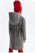 Шерстяное пальто с серебристым блеском и капюшоном (SSFSG-026-20208-808) Silver spoon