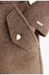 Шерстяное пальто с золотистым блеском и капюшоном (SSFSG-026-20208-723) Silver spoon