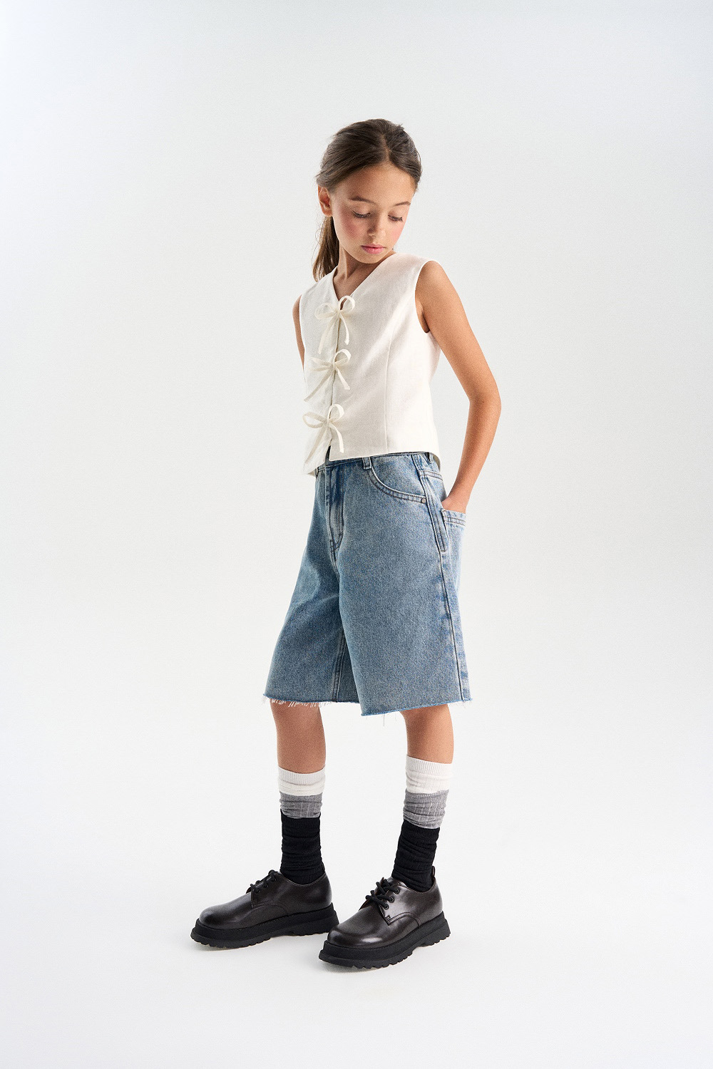 Шорты из денима (SSLSG-624-27401-001) Silver spoon