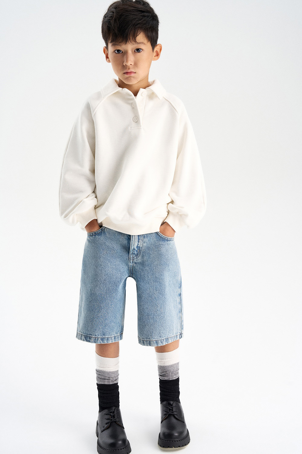 Шорты из денима (SSLSB-644-17422-001) Silver spoon