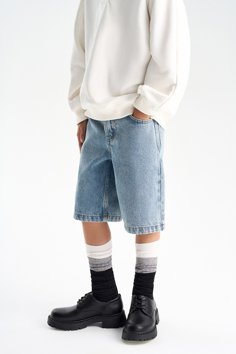 Шорты из денима (SSLSB-644-17422-001) Silver spoon