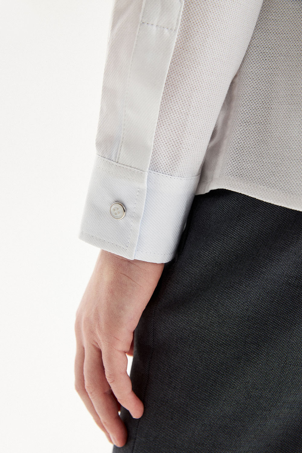 Сорочка Comfort из 100% хлопка с трикотажной спинкой на кнопках