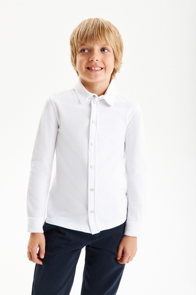 Сорочка Comfort из трикотажа пике на кнопках (SSFSB-428-14411-200) Silver spoon
