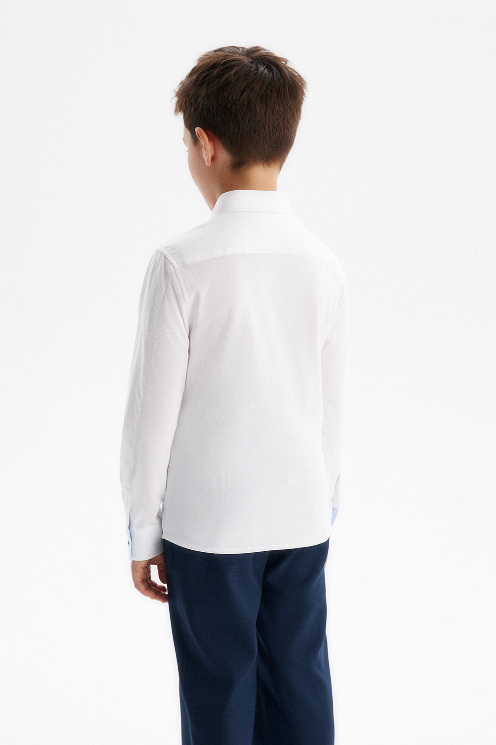 Сорочка Slim из хлопка с трикотажной спинкой (SSFSB-548-14856-212) Silver spoon