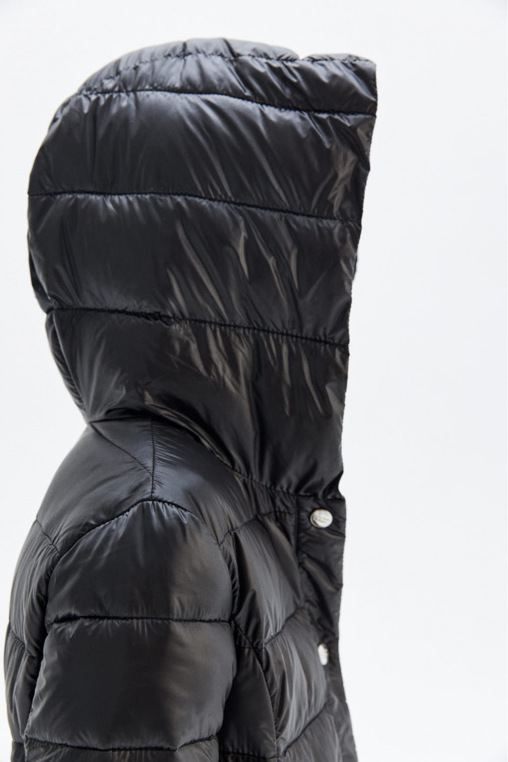 Стеганое пальто ниже колена с контрастной подкладкой (SSFSG-026-20307-101) Silver spoon