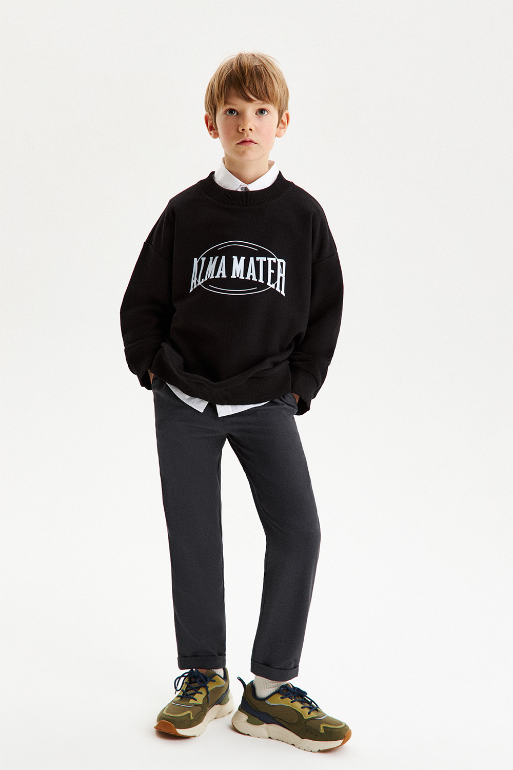 Свитшот из хлопка унисекс (SSFSB-428-18240N-183) Silver spoon