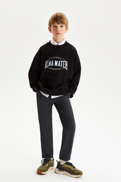 Свитшот из хлопка унисекс (SSFSB-428-18240N-183) Silver spoon