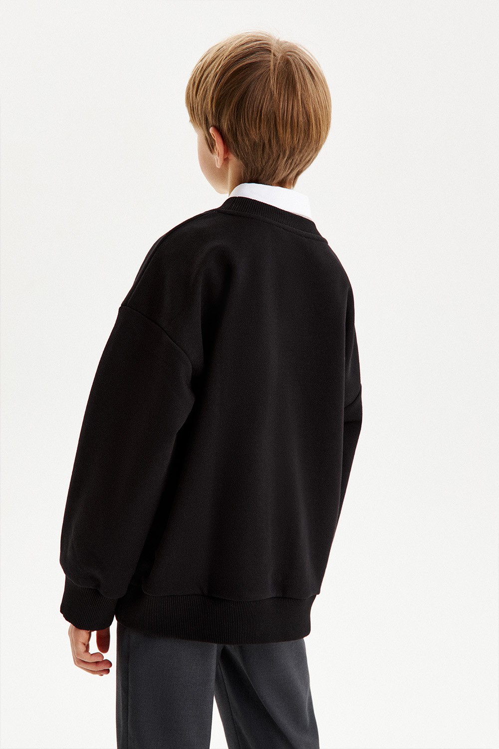 Свитшот из хлопка унисекс (SSFSB-428-18240N-183) Silver spoon