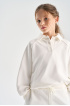 Свитшот из хлопкового футера с воротником (PUPSU-648-38205-248) Silver spoon