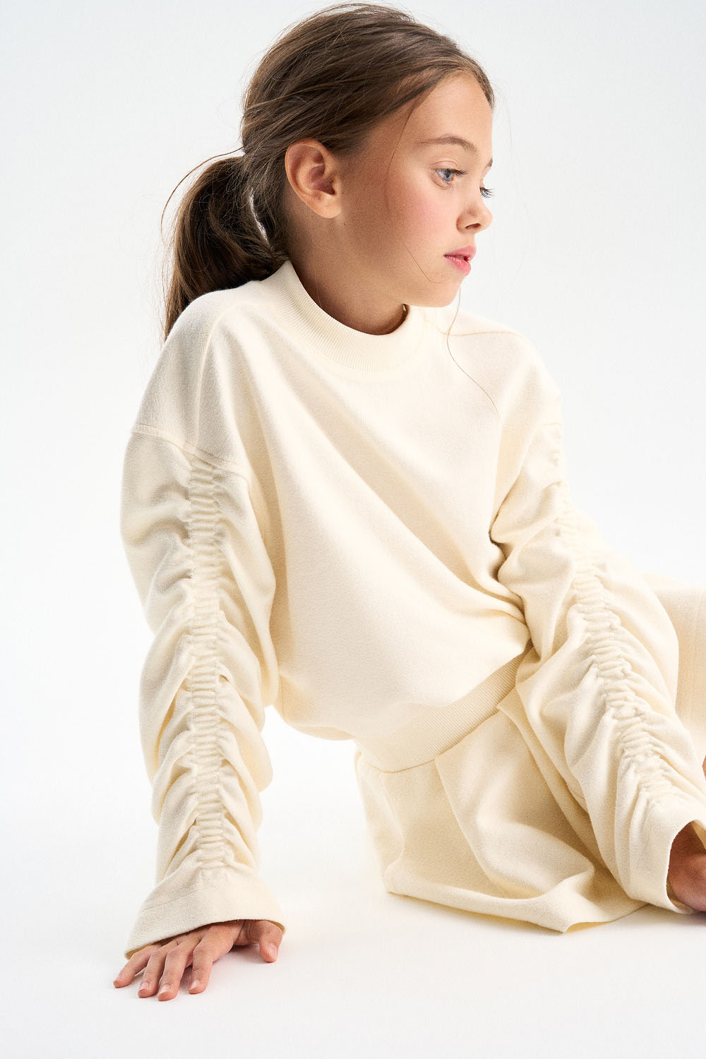 Свитшот с декоративными сборками (PUPSG-628-28384-239) Silver spoon