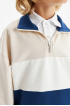 Толстовка color block из трикотажа milano jersey (SSLSB-328-14404-716) Silver Spoon