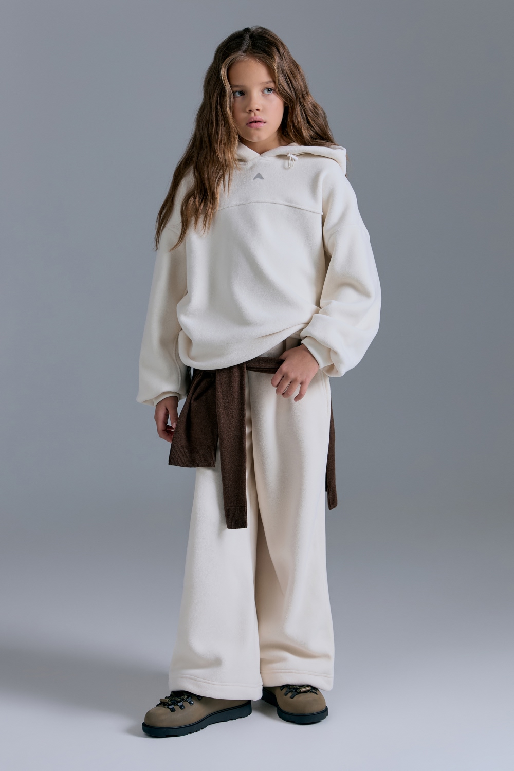 Толстовка из флиса с капюшоном (PUPWU-538-38283-239) Silver spoon