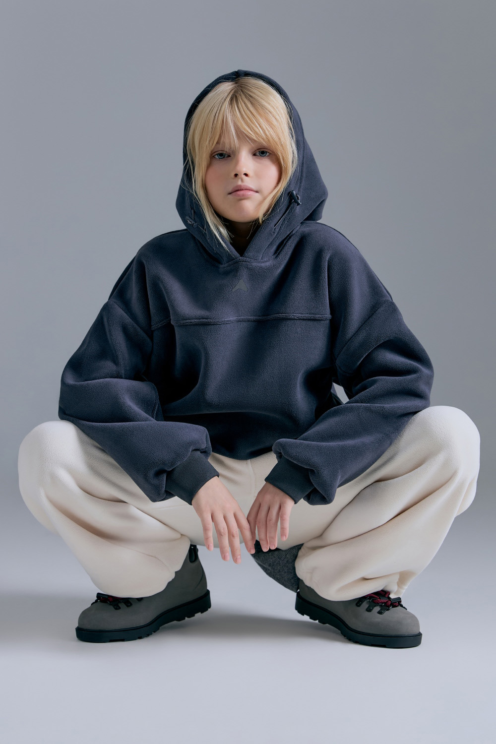 Толстовка из флиса с капюшоном (PUPWU-538-38283-129) Silver spoon