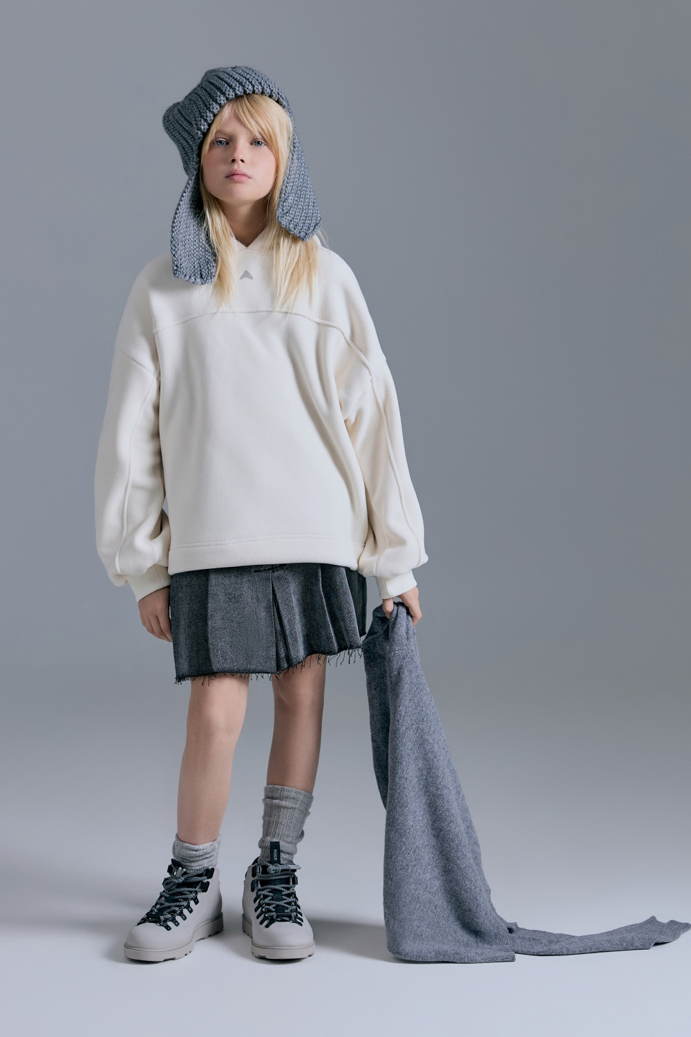 Толстовка из флиса с капюшоном (PUPWU-538-38283-239) Silver spoon