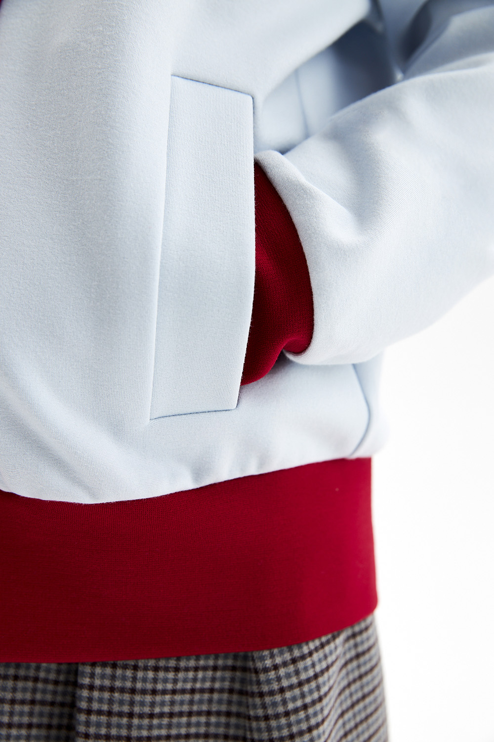 Толстовка в стиле color block из трикотажа milano jersey (SSLWG-228-24416-327) Silver Spoon